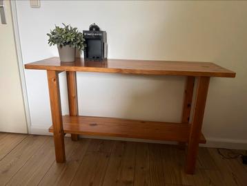 Robuuste strakke houten side table sidetable grenen tafel beschikbaar voor biedingen