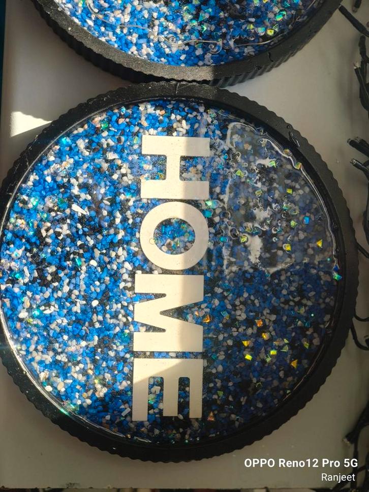 Handgemaakte Jesmonite & Epoxy Decoratie, Antiek en Kunst, Antiek | Woonaccessoires, Ophalen of Verzenden