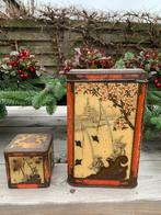 Set van 2 antieke/vintage chinese blikken, Antiek en Kunst, Ophalen of Verzenden