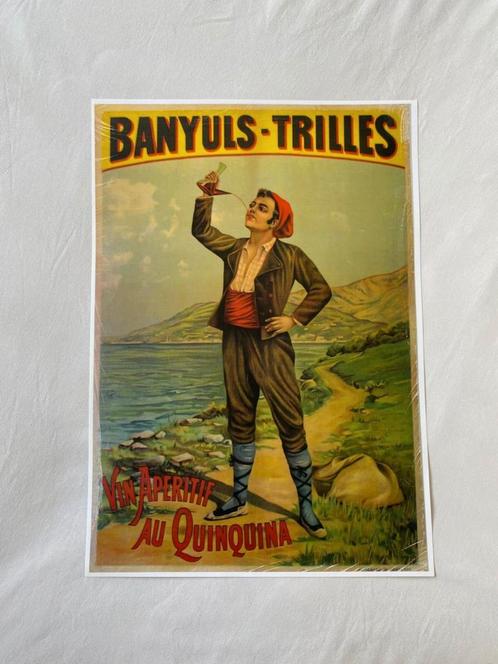 Franse wijn poster, Verzamelen, Posters, Zo goed als nieuw, Rechthoekig Staand, Ophalen of Verzenden
