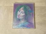 Gouache van pastelkrijt gezicht aartsengel naar Da Vinci, Verzenden