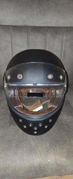SMK Retro Helm Maat M - Zwart, Motoren, Overige merken, M, Dames, Ophalen of Verzenden