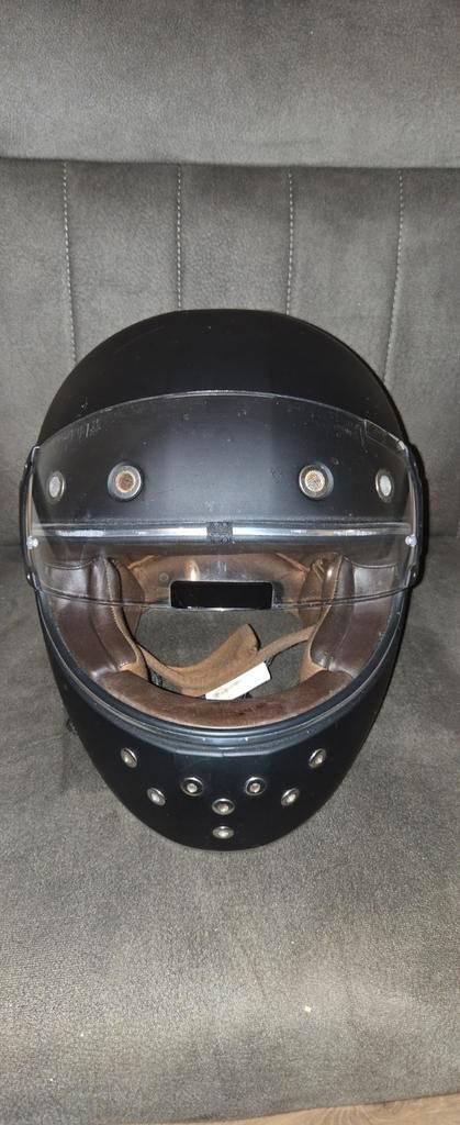 SMK Retro Helm Maat M - Zwart, Motoren, Kleding | Motorhelmen, Dames, Heren, Integraalhelm, M, Overige merken, Tweedehands, Ophalen of Verzenden