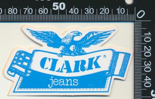 Sticker: Clark - Jeans, Verzamelen, Stickers, Zo goed als nieuw, Bedrijf of Vereniging, Ophalen of Verzenden