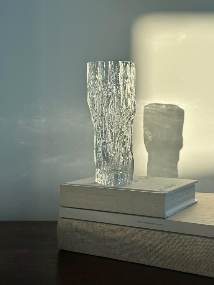 Vintage Iittala Finland tapio Wirkkala gesigneerd Avena vaas, Huis en Inrichting, Woonaccessoires | Vazen, Zo goed als nieuw, Overige kleuren