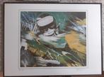Fangio F1 coureur Litho - Eric Jan Kremer - Gesigneerd, Antiek en Kunst, Ophalen of Verzenden