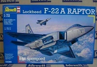 Revell 1:72 Lockheed F-22 A RAPTOR 4386 modelbouw vliegtuig, Hobby en Vrije tijd, Modelbouw | Vliegtuigen en Helikopters, Nieuw