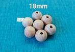 Beukenhouten kralen 18mm - per 4 stuks, Verzenden, Nieuw, Kraal