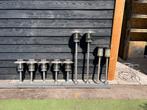 9 RVS lampen voor in de tuin, Ophalen, Gebruikt, Staande lamp, Netvoeding