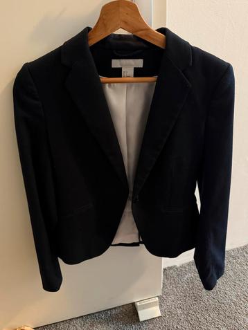 H&M Blazer Donkerblauw Maat 34 beschikbaar voor biedingen