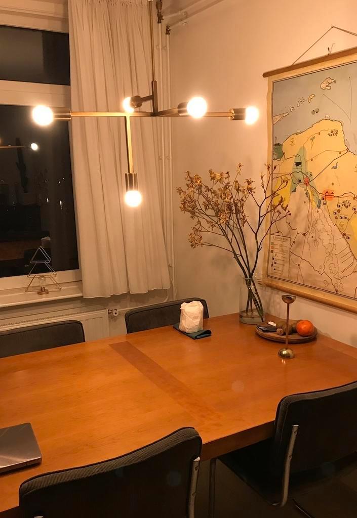 KARWEI Lasse Messing Hanglamp - Plafondplaatje mist, Huis en Inrichting, Lampen | Hanglampen, Gebruikt, 75 cm of meer, Metaal