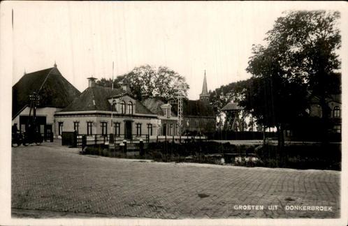 Donkerbroek - Groeten uit, Verzamelen, Ansichtkaarten | Nederland, Ongelopen, Friesland, 1940 tot 1960, Ophalen of Verzenden