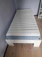1-persoonsbed + lattenbodem + nw ikea matras en ikea kussen, Ophalen, 90 cm, Eenpersoons, Wit