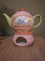 Theepot Blond Amsterdam met warmhouder, Ophalen of Verzenden, Gebruikt