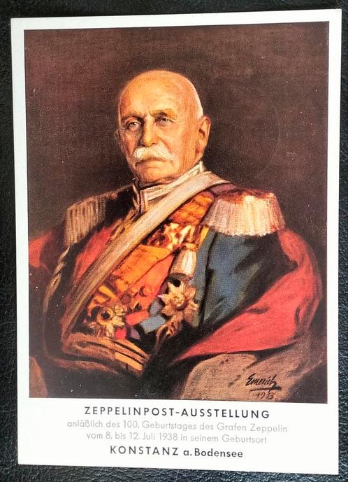 Duitse Rijk Graf von Zeppelin Ausstellung SST Konstanz 1938, Postzegels en Munten, Brieven en Enveloppen | Buitenland, Overige typen