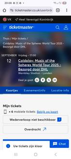 Coldplay Wembley vloer/sta tickets 12 september, Tickets en Kaartjes, Drie personen of meer, September