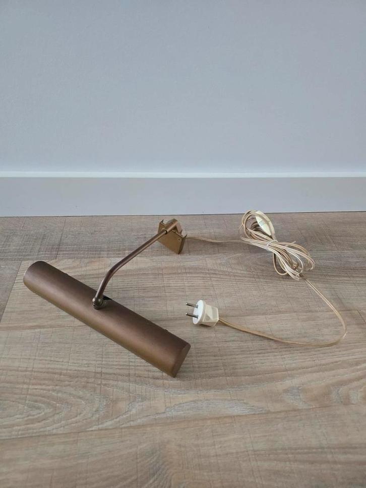 Antieke schilderij lamp / pianolamp koper Linolite SP2 Engl., Antiek en Kunst, Antiek | Lampen, Ophalen of Verzenden