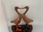 Decoratief houten beeld van twee eenden, Ophalen of Verzenden