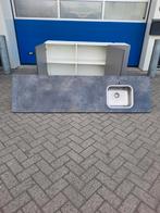 Keukenblok 175cm blad met spoelbak 223cm noodkeuken kantine, Huis en Inrichting, Gebruikt, ., 150 tot 200 cm, Ophalen of Verzenden