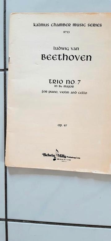 Bladmuziek ensemble Beethoven trio op 7, cello viool piano  beschikbaar voor biedingen