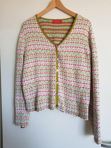 Rosalie bio katoenen vest in groen,roze,wit, maat L/42 NIEUW beschikbaar voor biedingen