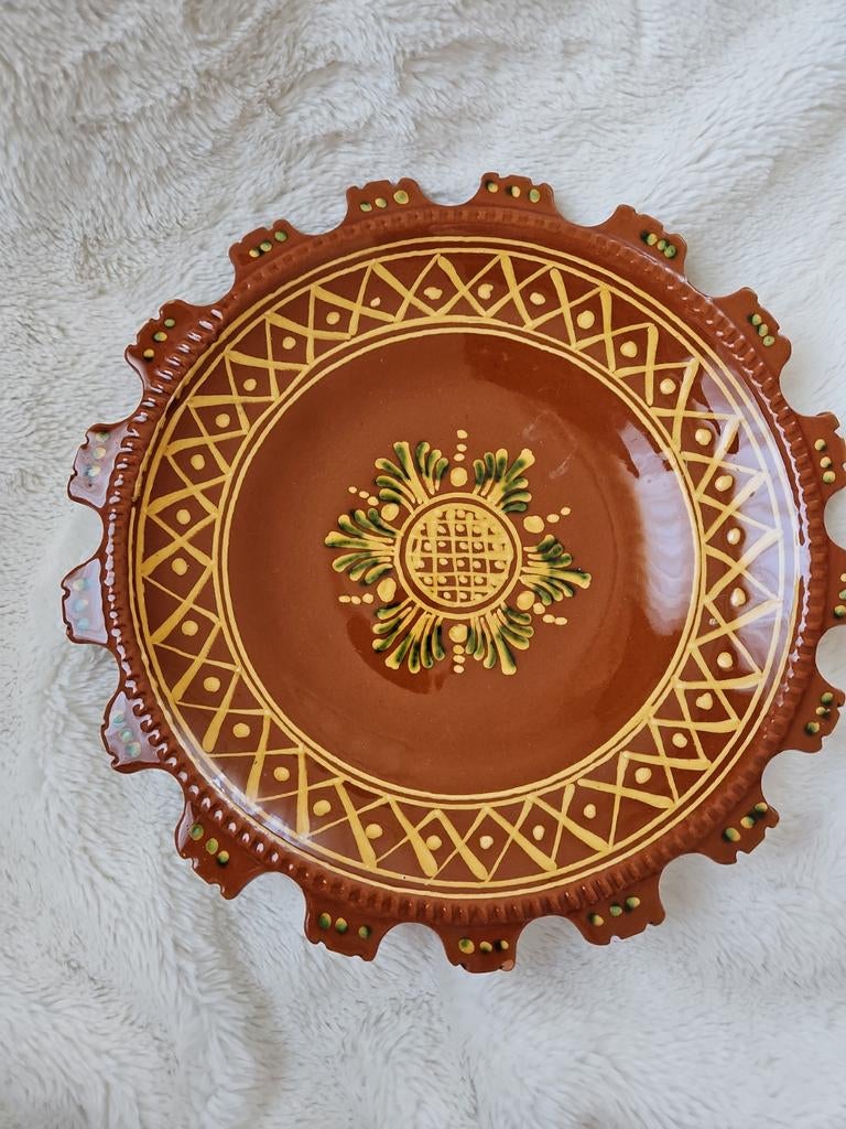 Vintage Spaans/Mexicaans Keramiek Bord, Ophalen of Verzenden