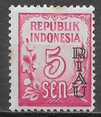 Indonesie nvph 1 Riau postfris met bruine vlekjes cw 37.50, Verzenden, Postfris, Zuidoost-Azië