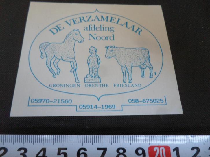 sticker De Verzamelaar afdeling Noord Groningen Drenthe Frie, Verzamelen, Stickers, Zo goed als nieuw, Bedrijf of Vereniging, Ophalen