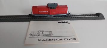 Märklin locomotief BR 212 " Brandweer "Digitaal  beschikbaar voor biedingen