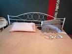 Stalen bed 180 x 200, Ophalen, Gebruikt, Zwart, Tweepersoons