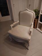 Witte "leren" stoel, fauteuil, Ophalen of Verzenden