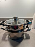 Mooie stoompan voor gas, Ophalen of Verzenden, Gebruikt, Rvs, Kookpan of Snelkookpan