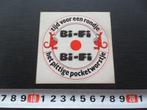 sticker Bi-Fi tijd voor een rondje Het pittige pocket worstj, Verzamelen, Ophalen, Zo goed als nieuw, Bedrijf of Vereniging