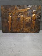 WW2 koperen plaquete,  Noorwegen 1945., Verzamelen, Ophalen of Verzenden, Nederland, Overige typen