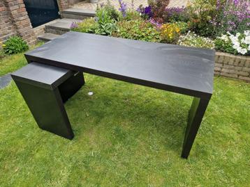 Zwart bureau met uitschuifbaar L-gedeelte – IKEA stijl 150cm beschikbaar voor biedingen