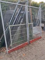 Dubbele  gaas poort, Tuin en Terras, Tuinhekken en Hekwerk, Ophalen, Zo goed als nieuw, IJzer, Gaashekwerk