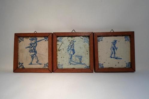Antieke Tegels 2 Stuks, Antiek en Kunst, Antiek | Wandborden en Tegels, Ophalen of Verzenden
