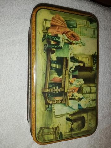 Vintage Blikken Doos met Tafereel beschikbaar voor biedingen