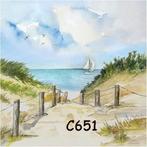 Servetten decoupage/bullet journal - zeegezicht C651, Verzenden, Nieuw, Materiaal