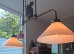 Hanglamp met glazen kappen, Huis en Inrichting, Lampen | Hanglampen, Ophalen, Gebruikt