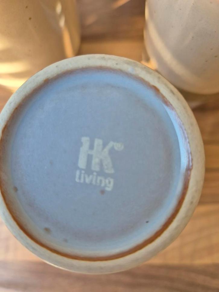 HK Living latte mokken 6 stuks., Huis en Inrichting, Keuken | Servies, Zo goed als nieuw, Kop(pen) en/of Schotel(s), Overige stijlen