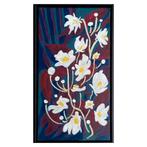 Witte Anemonen in het Avondlicht - in zwarte baklijst, Ophalen of Verzenden