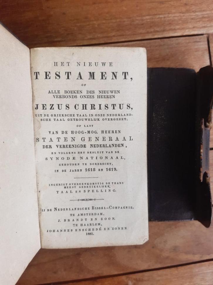 Bijbel van H Boeklage, 1885. Genealogie, Boeken, Geschiedenis | Vaderland, Gelezen, 19e eeuw, Ophalen of Verzenden