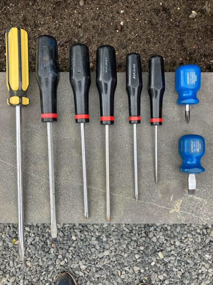 Schroevendraaierset Facom en Dowidat, Doe-het-zelf en Verbouw, Gereedschap | Handgereedschap, Gebruikt, Ophalen of Verzenden