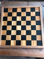 Mooi Houten Schaak- en Dambord, Een of twee spelers, Ophalen of Verzenden, Gebruikt, Reisspel