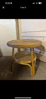 Rotan tafeltje, Huis en Inrichting, 45 tot 60 cm, Minder dan 55 cm, Rond, Ophalen of Verzenden