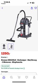 NIEUWE KREMER KR100LS NAT/DROOG 3 Motoren en Klopfunctie, Ophalen, -, -, Stofzuiger