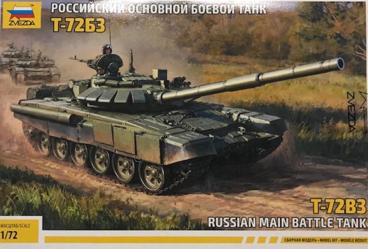 Coelianmodels, Zvezda, 5071, T-72B3, 1/72, € 27,-, Hobby en Vrije tijd, Modelbouw | Auto's en Voertuigen, Nieuw, Tank, 1:50 of kleiner