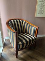 Mooie gestreepte fauteuil, Huis en Inrichting, Fauteuils, Ophalen, Zo goed als nieuw, 75 tot 100 cm