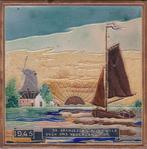 Westraven cloisonné tegel : Oranjezon 2x, Antiek en Kunst, Ophalen of Verzenden